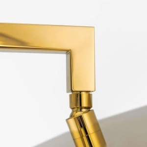 Ducha de Inox Quadrada 30x30 cm de Parede (Dourada)