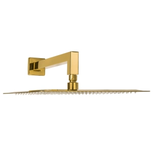 Ducha de Inox Quadrada 30x30 cm de Parede (Dourada)