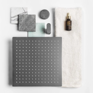 Ducha de Inox Quadrada 30x30 cm de Parede (Grafite Fosca)