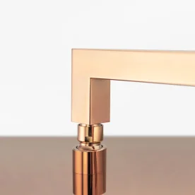 Ducha de Inox Quadrada 30x30 cm de Parede (Rosé Gold) - Outlet Produto Ducha de Inox Quadrada 30x30 cm de Parede (Rosé Gold) - Outlet