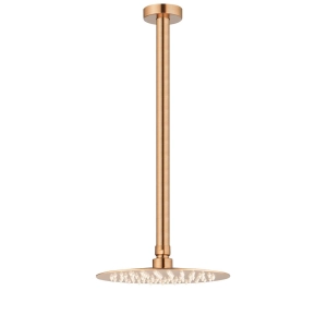 Ducha de Inox Redonda 20 cm de Teto (Ros&eacute; Gold Fosca)