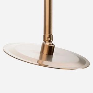 Ducha de Inox Redonda 20 cm de Teto (Ros&eacute; Gold Fosca)