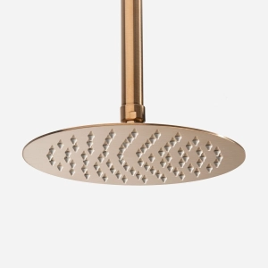 Ducha de Inox Redonda 20 cm de Teto (Ros&eacute; Gold Fosca)