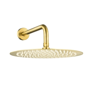 Ducha de Inox Redonda 30 cm de Parede (Dourada Fosca)