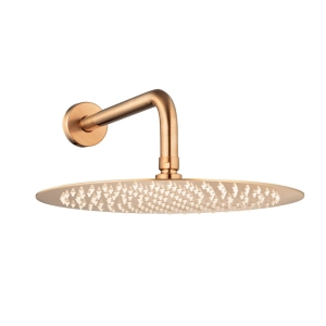 Ducha de Inox Redonda 30 cm de Parede (Ros&eacute; Gold Fosca)