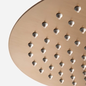 Ducha de Inox Redonda 30 cm de Parede (Ros&eacute; Gold Fosca)