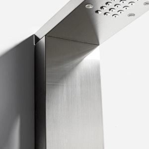 Ducha Vertical com Hidro Cascata e Led Square (Inox Escovada)
