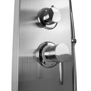 Ducha Vertical com Hidro e Cascata (Inox Escovada)