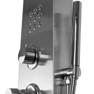 Ducha Vertical com Hidro e Cascata (Inox Escovada)