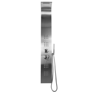 Ducha Vertical com Hidro e Cascata (Inox Escovada)