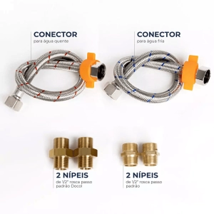 Ducha Vertical com Hidro e Cascata (Inox Escovada)