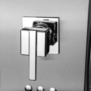 Ducha Vertical com Hidro e Cascata Square (Inox Escovada)