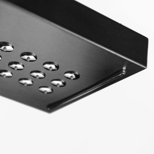 Ducha Vertical com Hidro e Cascata Square (Inox Preta Fosca)