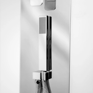 Ducha Vertical de Embutir com Hidro e Cascata (Inox Cromada)