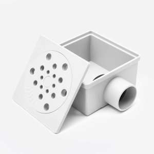 Ralo Seco Sifonado com Fecho 10x10 cm (Branco)