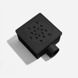 Ralo Seco Sifonado com Fecho 10x10 cm (Preto)