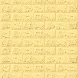 Painel 3D Tijolo Adesivo 70x77x0,6 cm (Amarelo) - Outlet