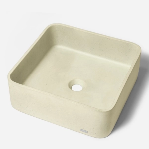 Cuba de Banheiro Concreto Apoio Quadrada 40 cm (Urban Travertino)