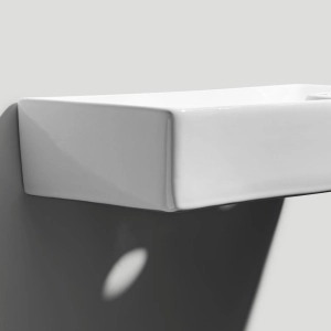 Cuba de Banheiro Louça Apoio ou Suspensa Retangular 44 cm (Braga Branca)