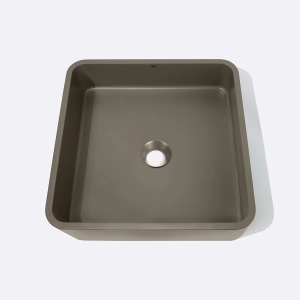 Cuba de Banheiro Concreto Apoio Quadrada 39 cm (Guna Musgo) - Outlet