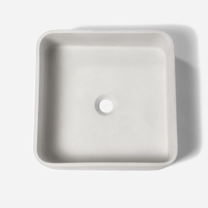 Cuba de Banheiro Concreto Apoio Quadrada 40 cm (Urban Off White)