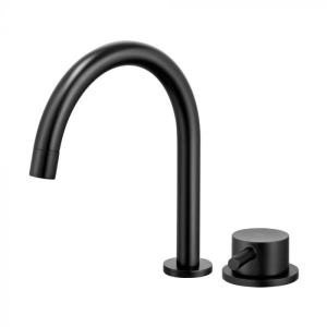 Torneira Monocomando Baixa para Banheiro (Milos Preta Fosca)