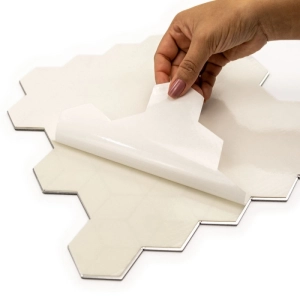 Pastilhas Adesivas Met&aacute;licas (Carrara Silver)