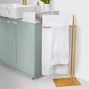 Toalheiro de Piso em Inox (Rizzi Dourado Fosco) - Outlet