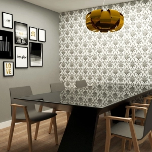 Papel de Parede Arabesco Metalizado Lav&aacute;vel 10,00 x 0,53 m (Metallo Uno)