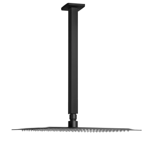 Ducha de Inox Quadrada 30x30 cm de Teto (Preta Fosca)