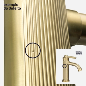 Torneira Monocomando Retr&ocirc; Baixa para Banheiro (Morin Dourada Fosca) - Outlet