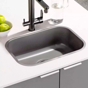 Cuba de Cozinha Inox Retangular 50x34 cm (Fuji Cinza Fosca)