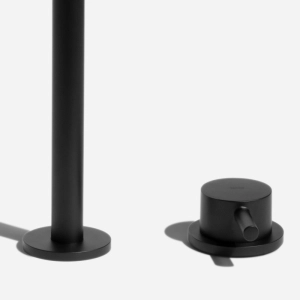 Torneira Monocomando Alta para Banheiro (Milos Preta Fosca)