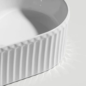 Cuba de Banheiro Lou&ccedil;a Apoio Oval 50 cm (Dublin Branca)