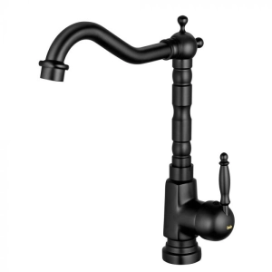 Torneira Monocomando Retr&ocirc; Alta para Banheiro (Douro Preta Fosca)