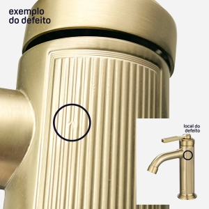 Torneira Monocomando Retr&ocirc; Baixa para Banheiro (Morin Dourada Fosca) - Outlet