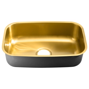 Cuba de Cozinha Inox Retangular 59x37 cm (Miura Dourada Fosca)