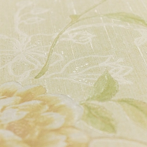 Papel de Parede Floral Cl&aacute;ssico Bege Lav&aacute;vel 10x0,53 m (Fiori Quindici) - Outlet