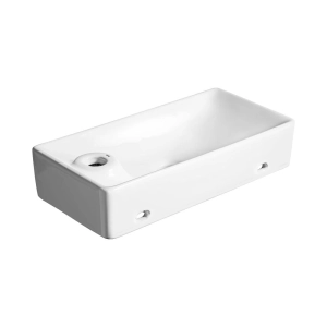 Cuba de Banheiro Louça Apoio ou Suspensa Retangular 44 cm (Braga Branca)