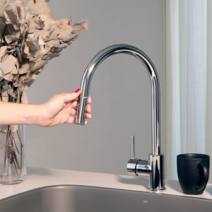 Torneira Monocomando Gourmet de Cozinha (Barbados Cromada)