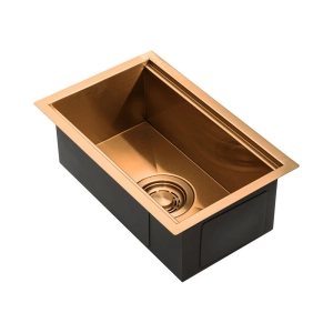 Escorredor Embutido Calha &Uacute;mida Inox 26x41 cm (Ros&eacute; Gold Fosco)