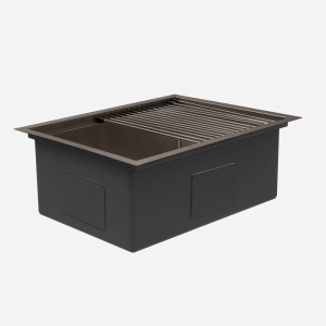 Esteira Escorredora em Inox Flex&iacute;vel 36x33 cm (Preta | Grafite Fosca)