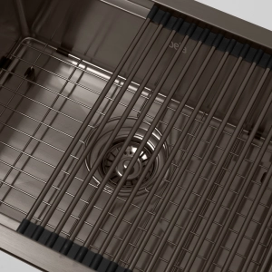 Esteira Escorredora em Inox Flex&iacute;vel 36x33 cm (Preta | Grafite Fosca)