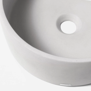 Cuba de Banheiro Concreto Apoio Redonda 35 cm (Small Off White)