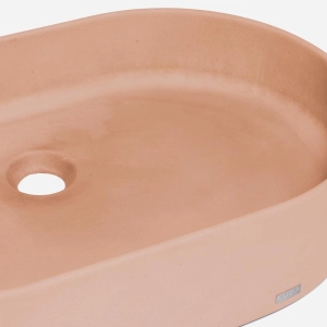 Cuba de Banheiro Concreto Apoio Elipse 55 cm (Lotus Ros&eacute;)