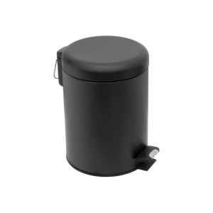 Lixeira Redonda com Pedal 5 Litros (Preta Fosca) - Outlet