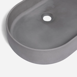 Cuba de Banheiro Concreto Apoio Elipse 55 cm (Lotus Grafite)