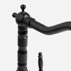 Torneira Monocomando Retr&ocirc; Alta para Banheiro (Douro Preta Fosca)