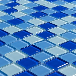 Pastilhas de Vidro Cristal Miscel&acirc;nea (Azul)