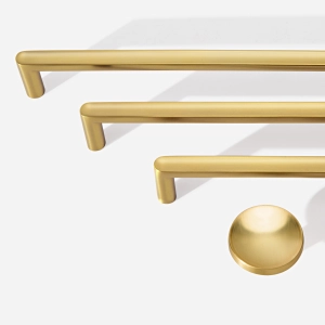 Puxador para Móvel Alça Sobrepor 224 mm Zamac (Cartago Dourado Fosco)